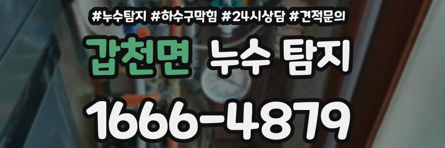 갑천면 누수 탐지