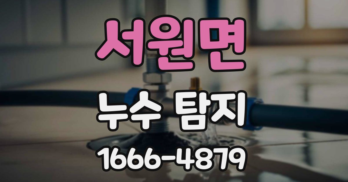 서원면 누수 탐지