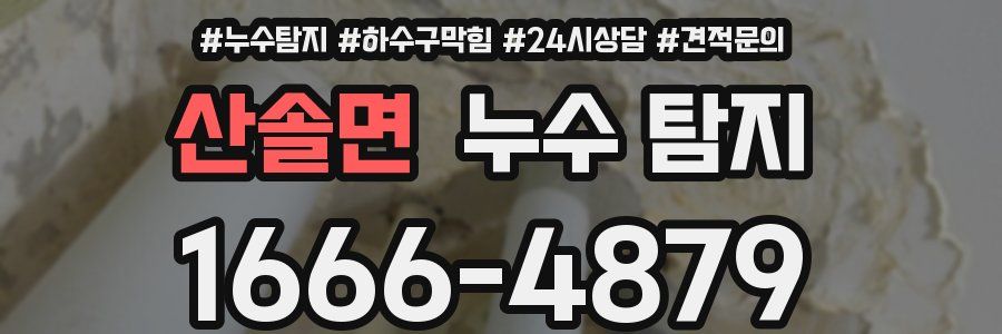 산솔면 누수 탐지