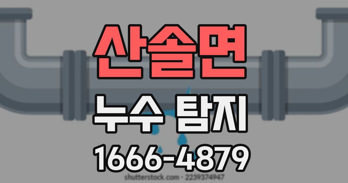 산솔면 누수 탐지