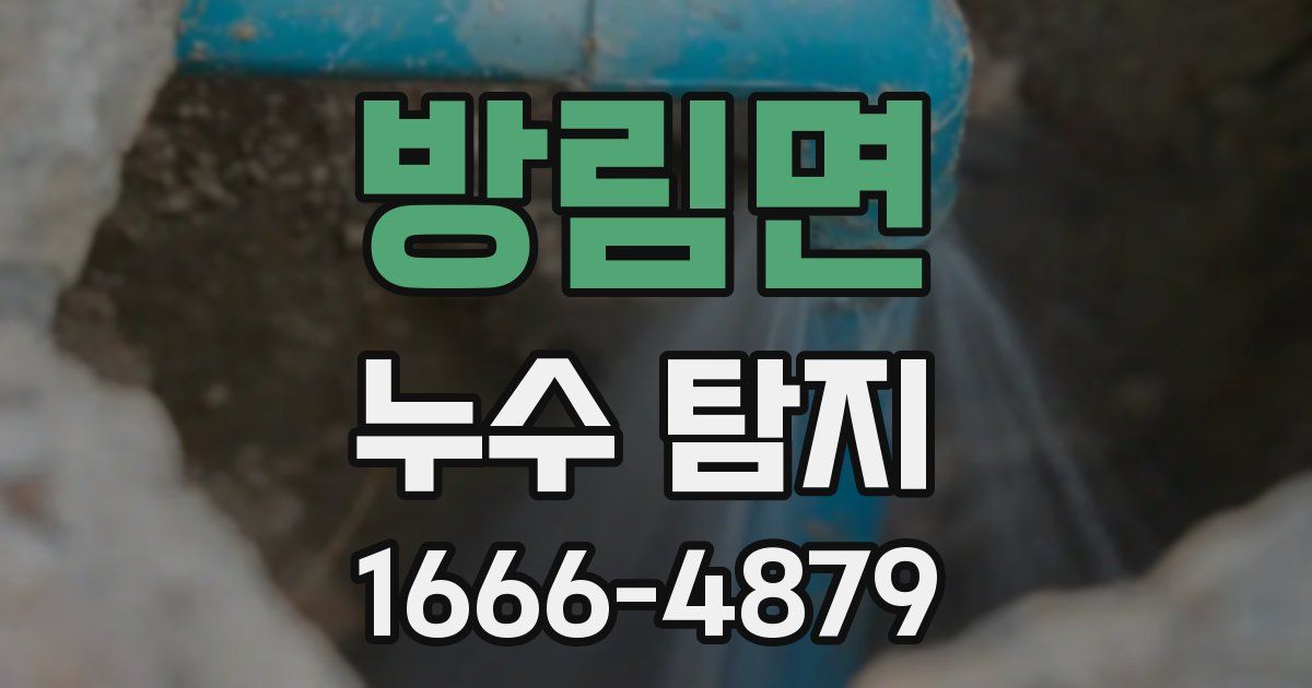 방림면 누수 탐지