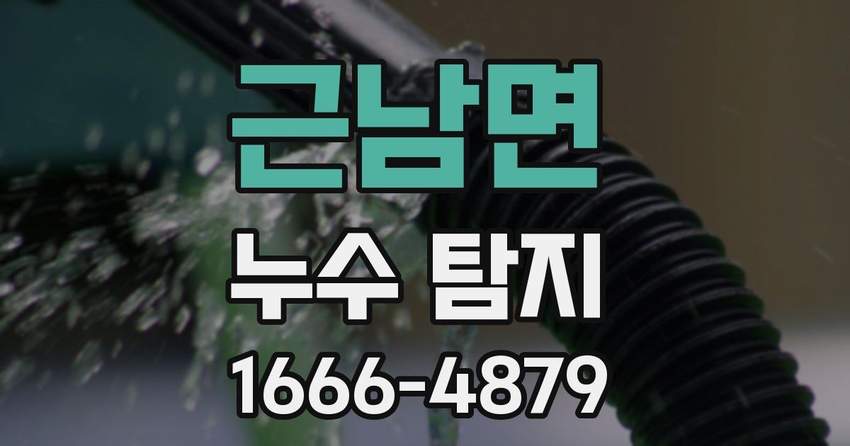 근남면 누수 탐지