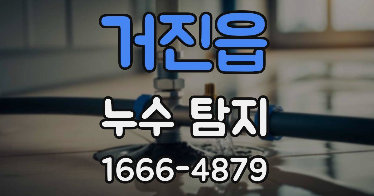 거진읍 누수 탐지