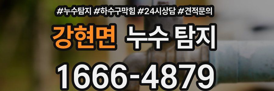 강현면 누수 탐지