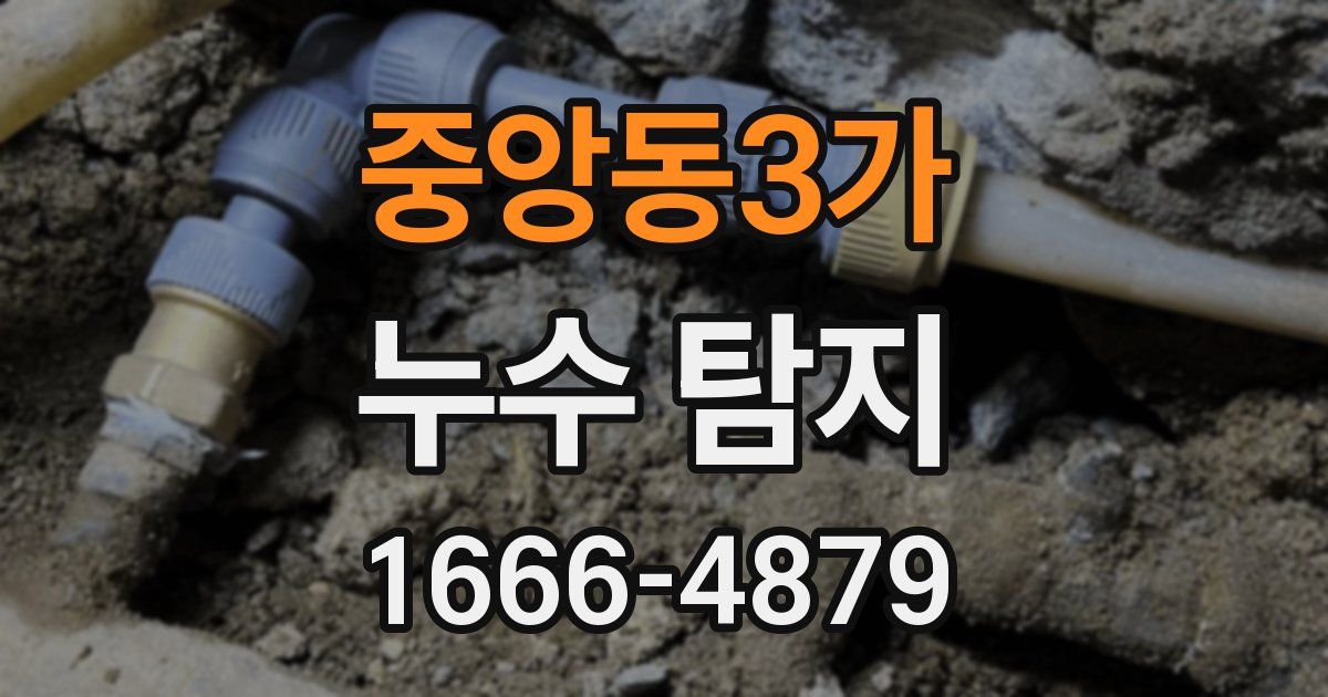 중앙동3가 누수 탐지