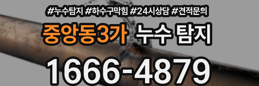 중앙동3가 누수 탐지