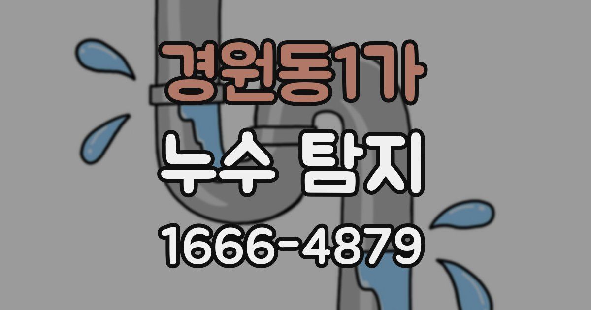 경원동1가 누수 탐지