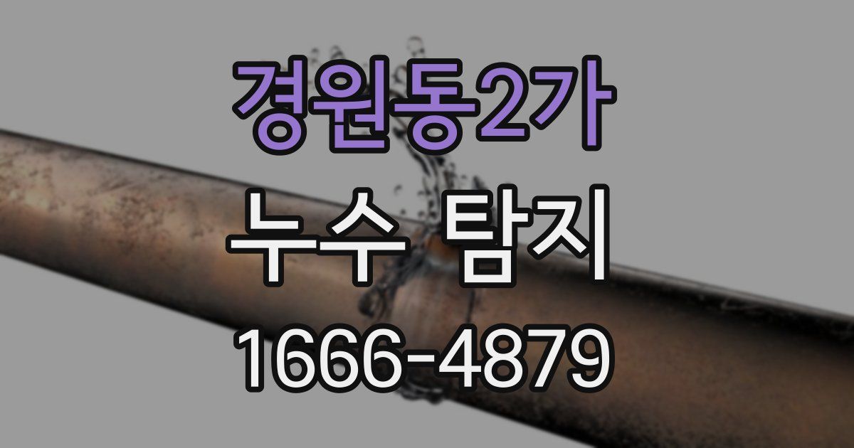 경원동2가 누수 탐지