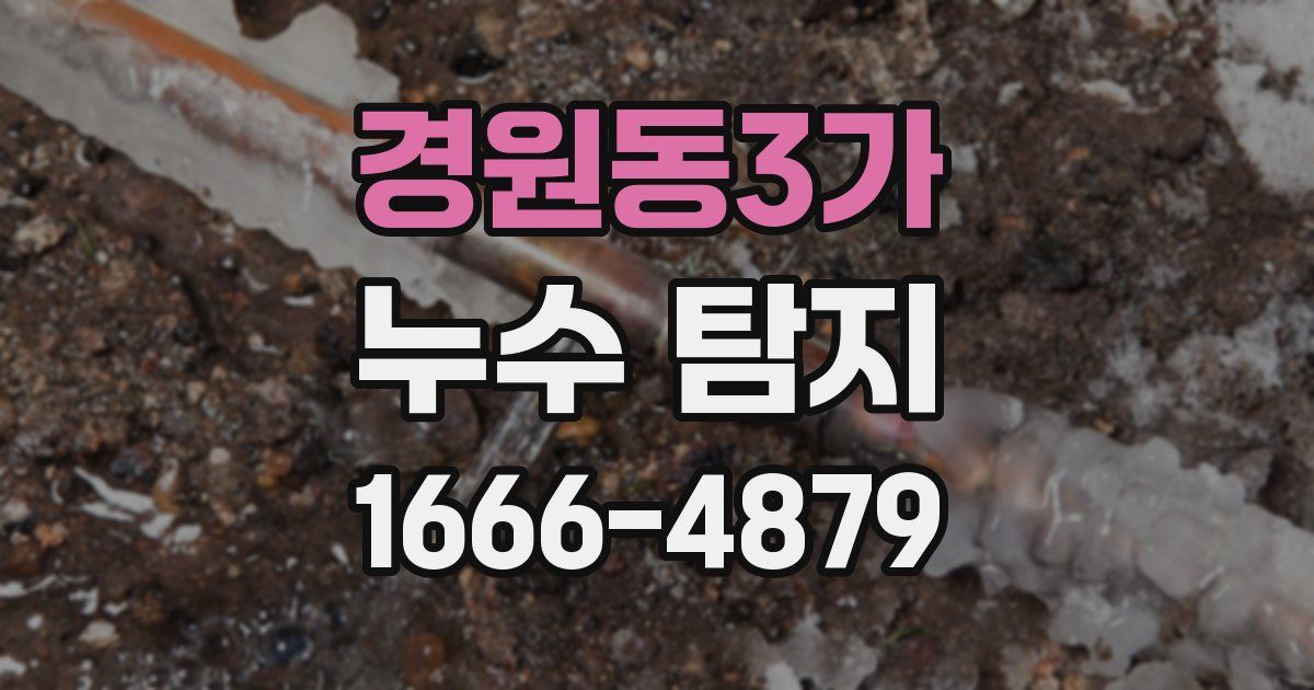 경원동3가 누수 탐지