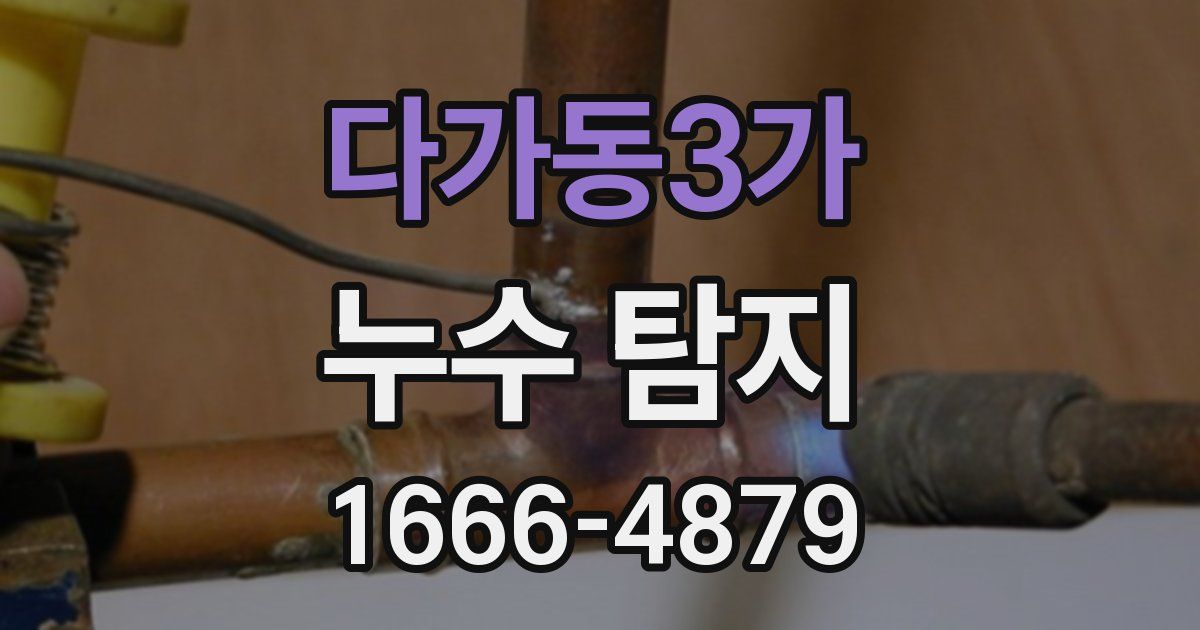 다가동3가 누수 탐지