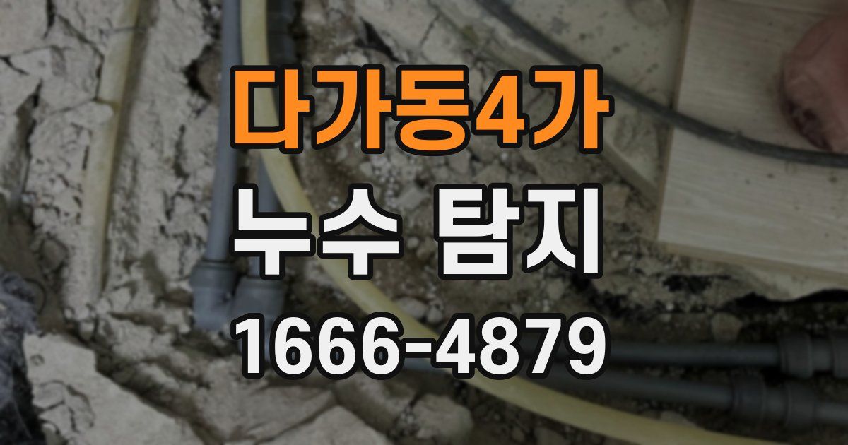 다가동4가 누수 탐지