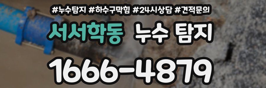 서서학동 누수 탐지