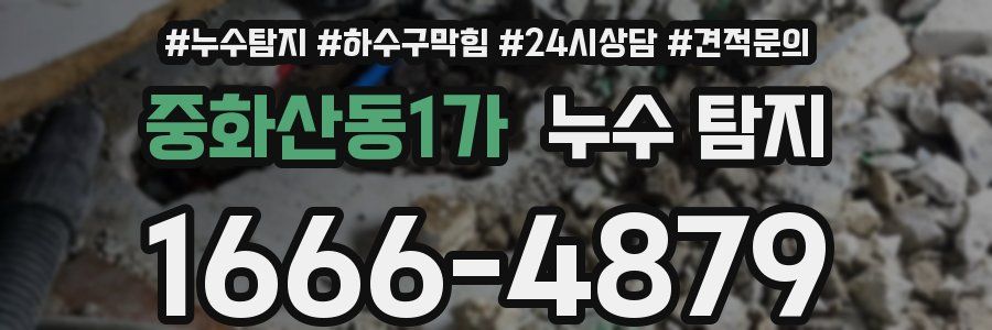 중화산동1가 누수 탐지