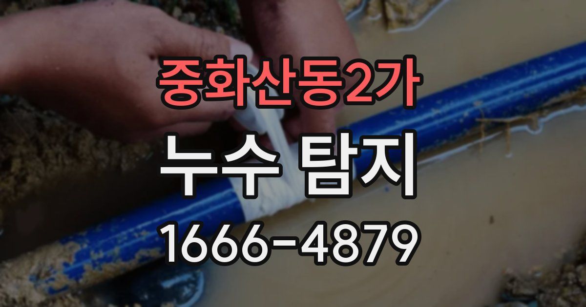 중화산동2가 누수 탐지
