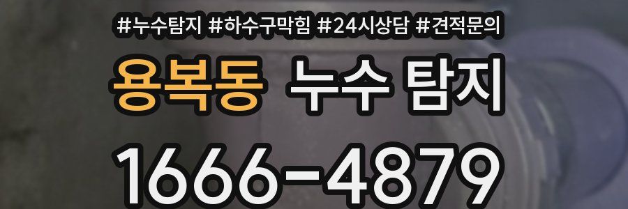 용복동 누수 탐지