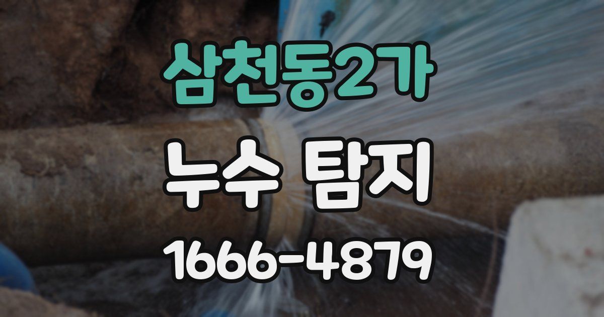 삼천동2가 누수 탐지