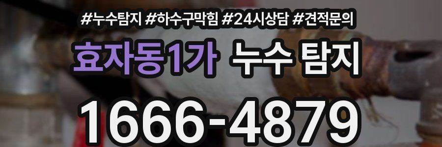효자동1가 누수 탐지