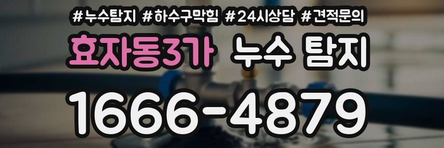 효자동3가 누수 탐지