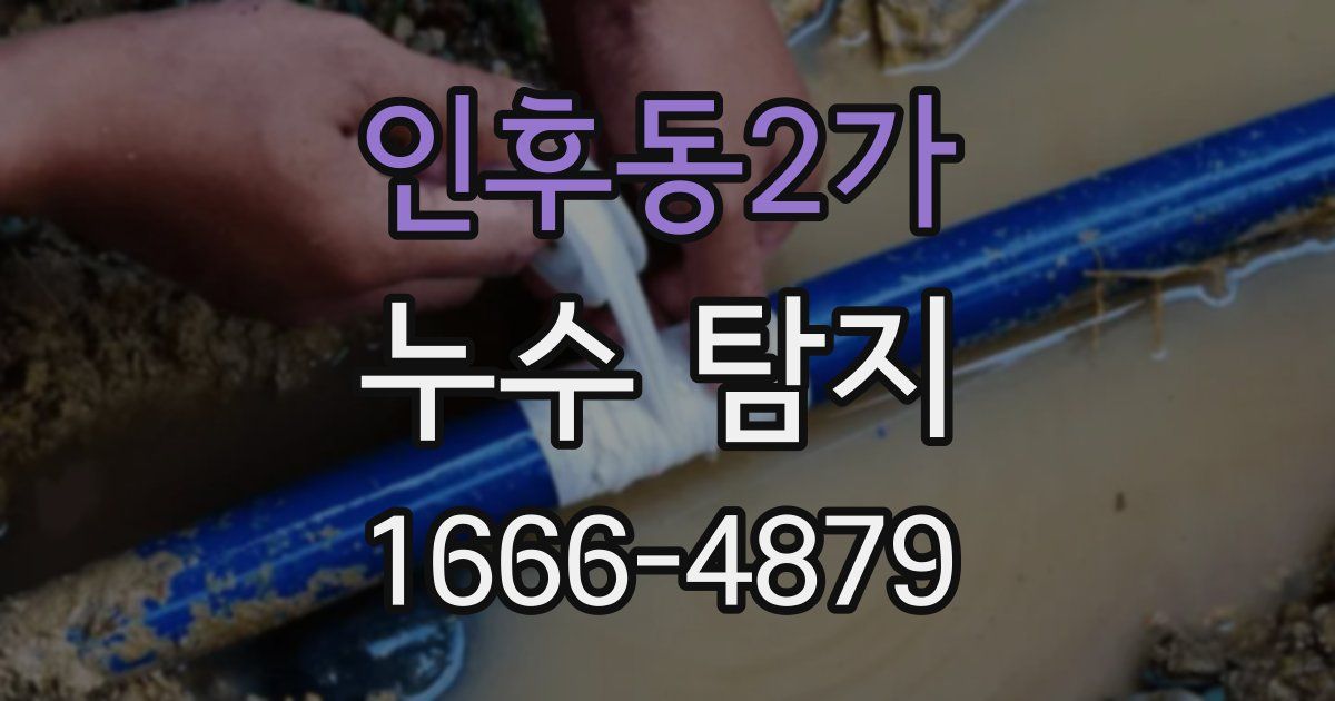 인후동2가 누수 탐지
