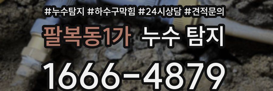 팔복동1가 누수 탐지