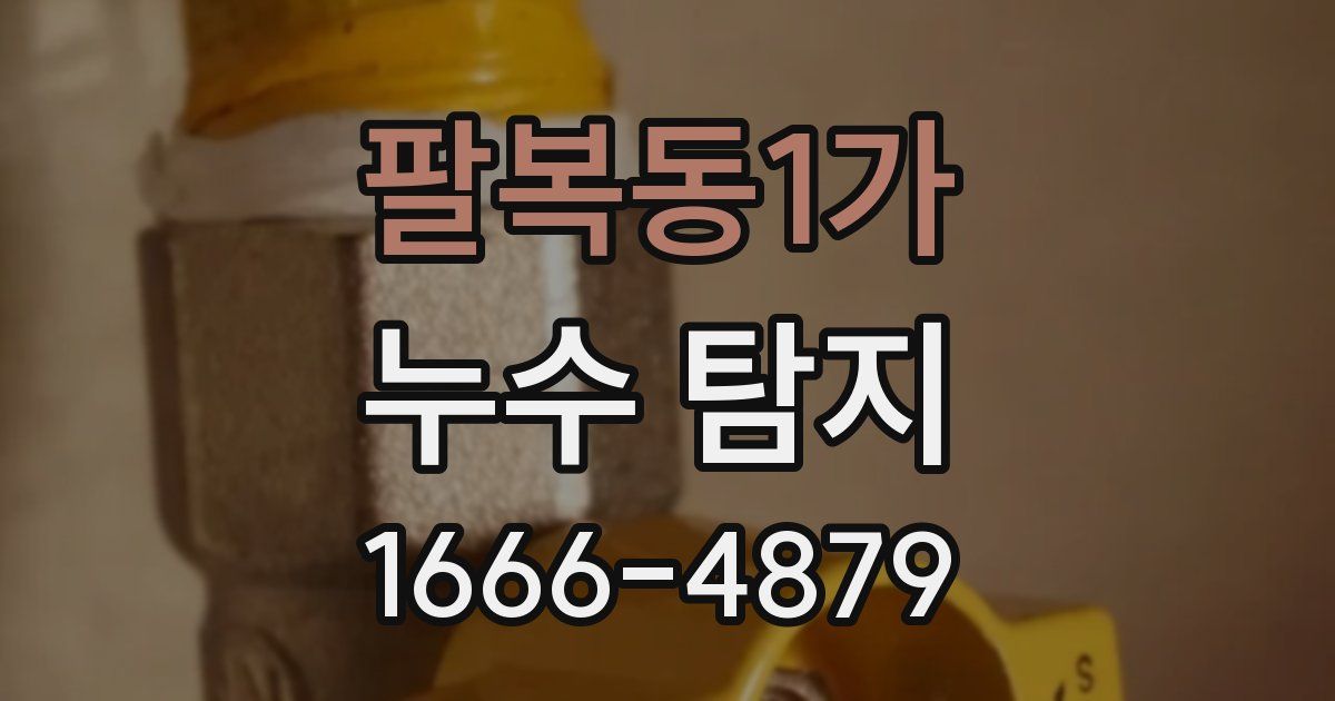 팔복동1가 누수 탐지