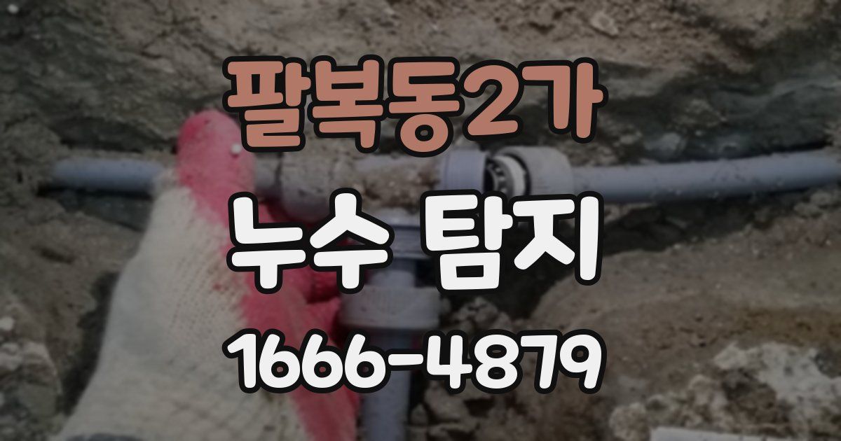 팔복동2가 누수 탐지