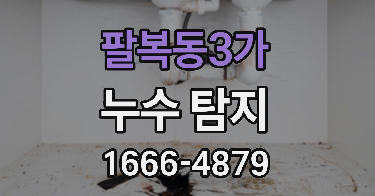 팔복동3가 누수 탐지