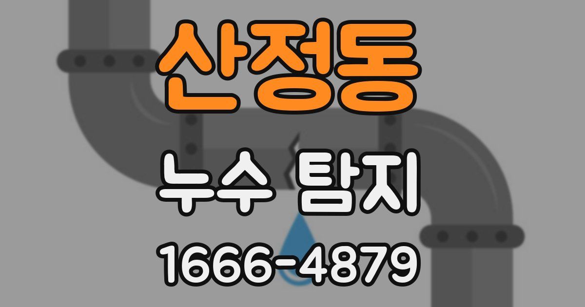 산정동 누수 탐지