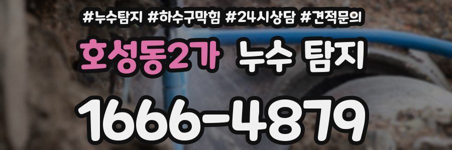 호성동2가 누수 탐지