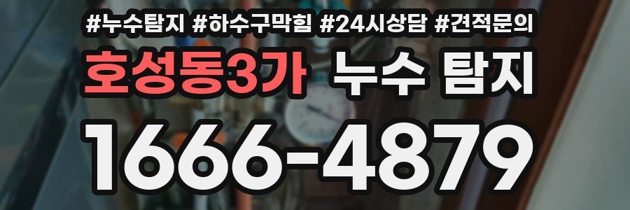 호성동3가 누수 탐지