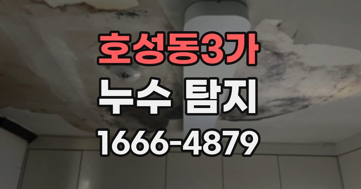 호성동3가 누수 탐지