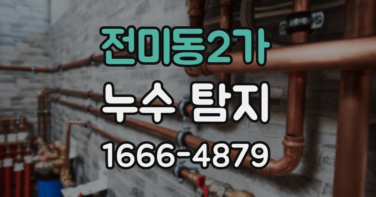 전미동2가 누수 탐지