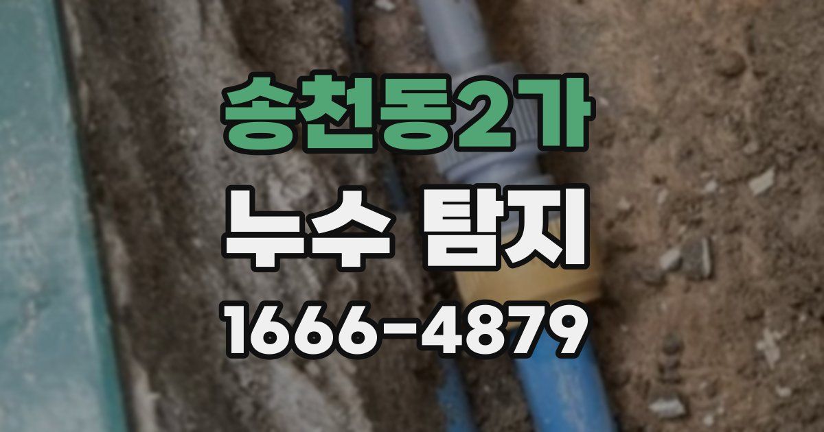 송천동2가 누수 탐지