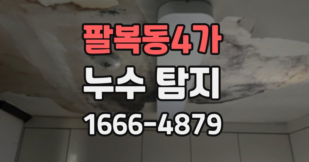 팔복동4가 누수 탐지