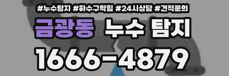 금광동 누수 탐지