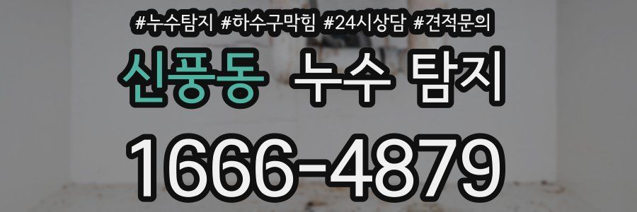 신풍동 누수 탐지