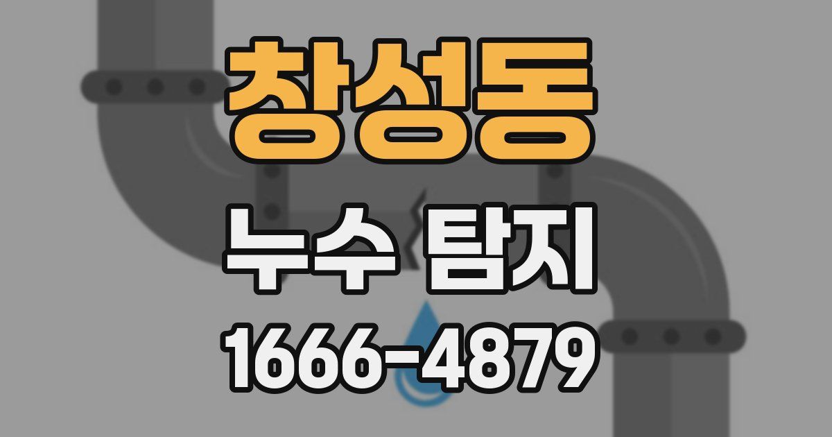 창성동 누수 탐지