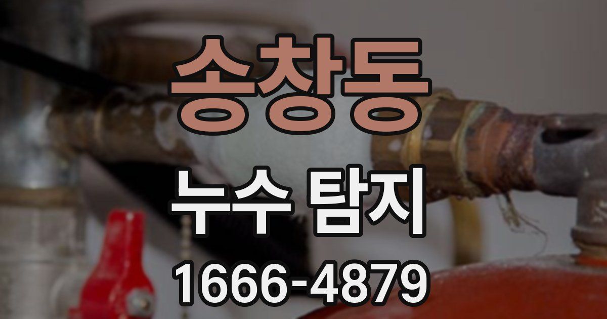 송창동 누수 탐지