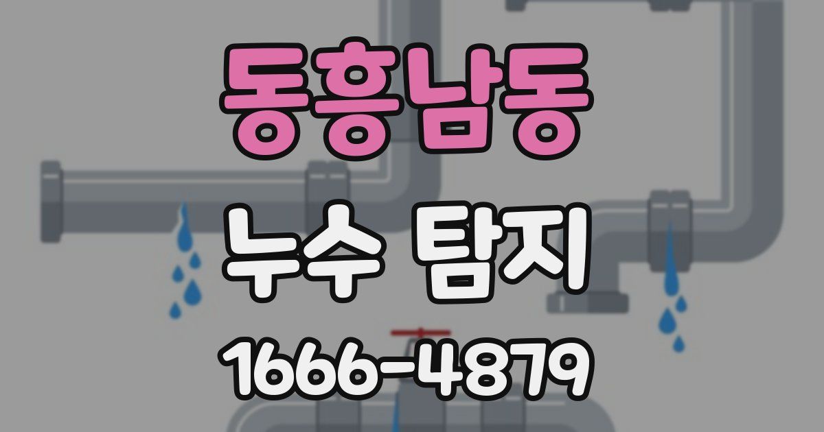 동흥남동 누수 탐지