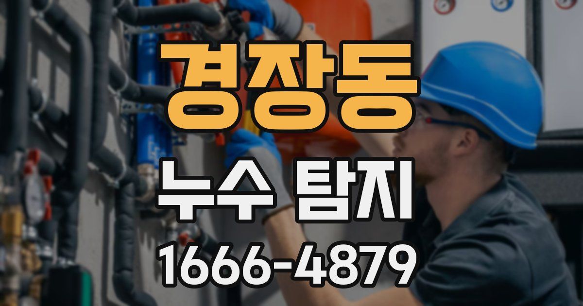경장동 누수 탐지