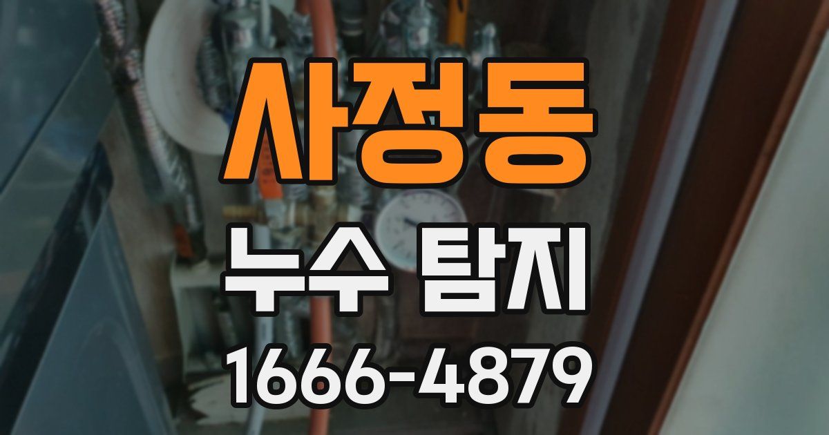 사정동 누수 탐지