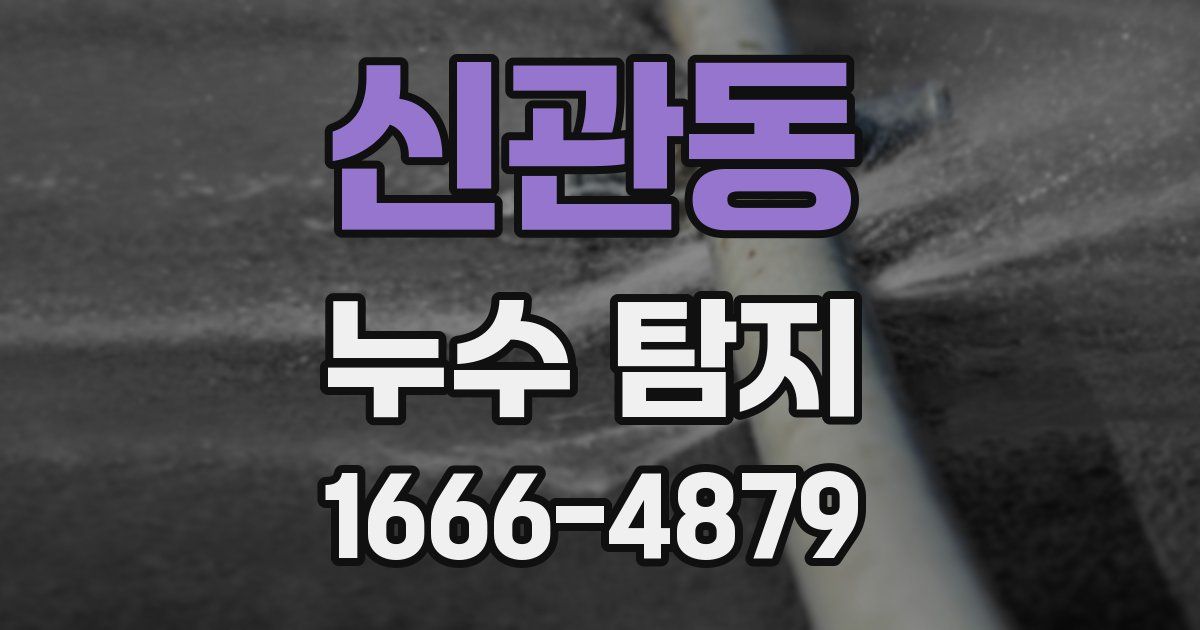 신관동 누수 탐지