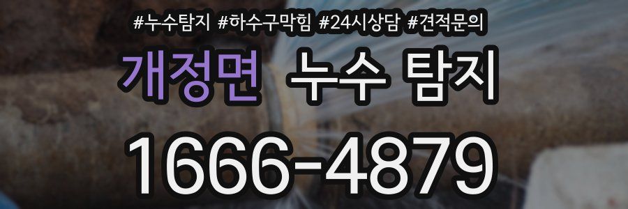 개정면 누수 탐지