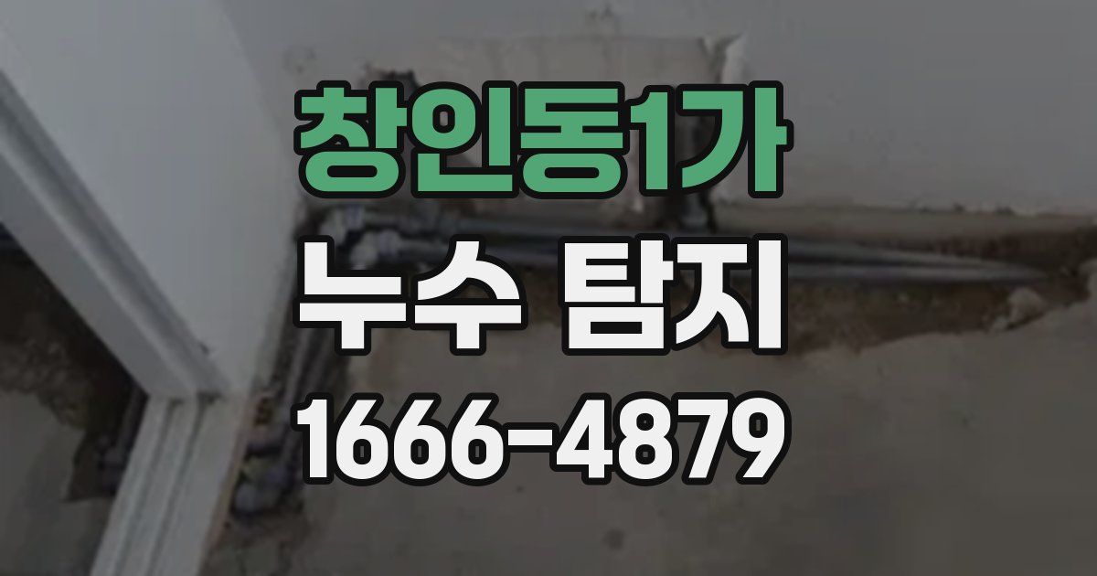 창인동1가 누수 탐지