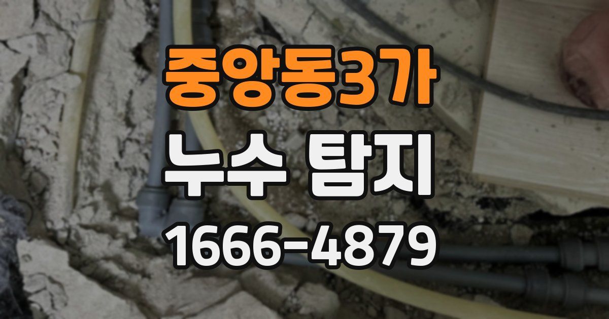 중앙동3가 누수 탐지