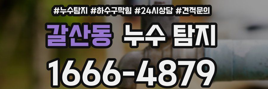 갈산동 누수 탐지