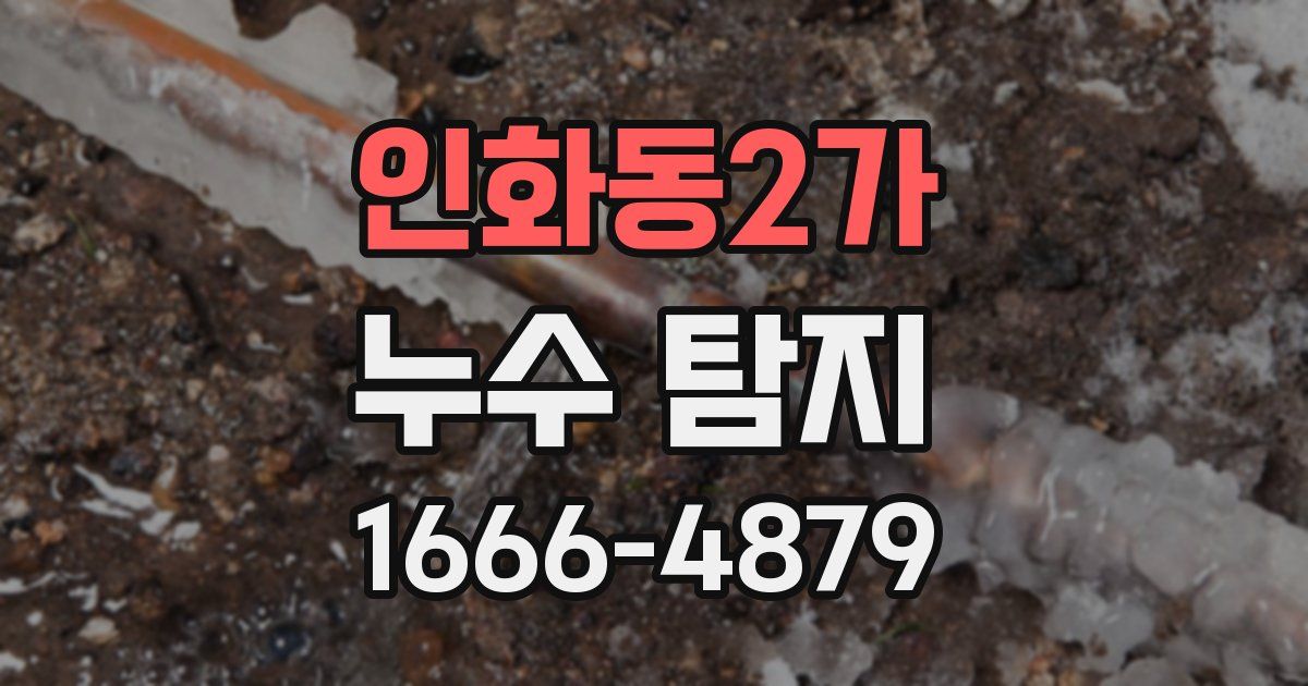 인화동2가 누수 탐지