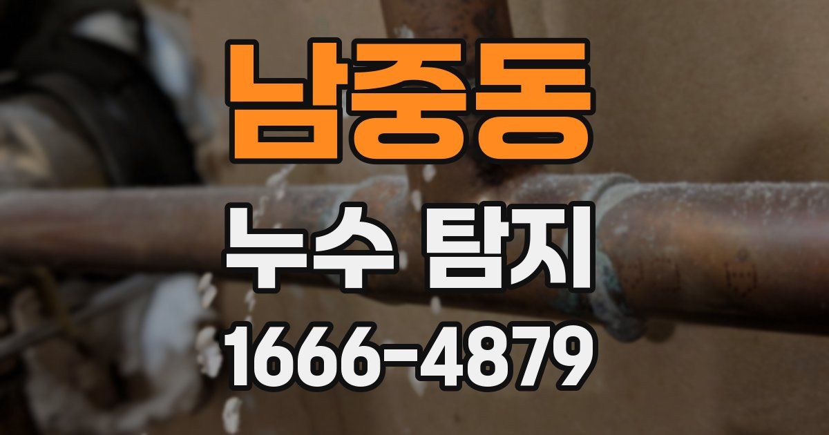 남중동 누수 탐지
