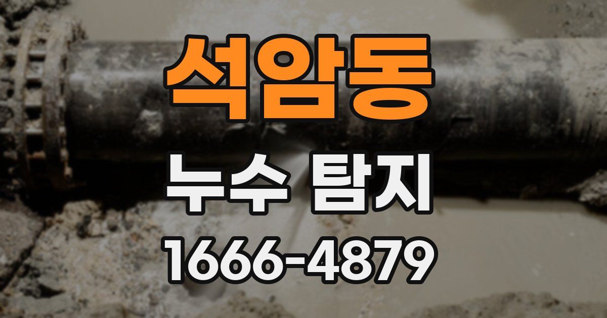 석암동 누수 탐지