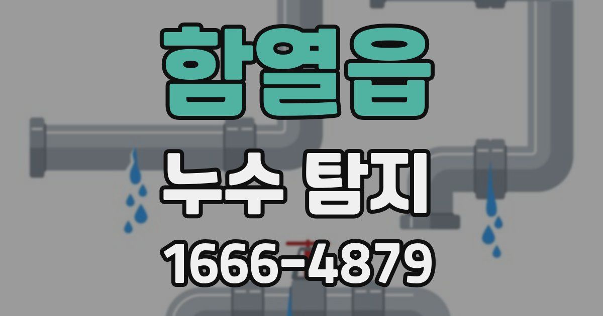 함열읍 누수 탐지